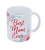 Floral Best Mom Ever Printed White Ceramic Mug 320 ml