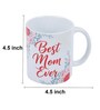 Floral Best Mom Ever Printed White Ceramic Mug 320 ml
