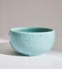 Floral Bird Ceramic Bowl In Blue
