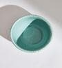 Floral Bird Ceramic Bowl In Blue