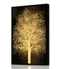 Floral Black & Gold Synthetic Wood Wall Art