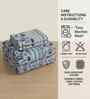Floral Blue Spring Glory Cotton186 TC Single Bedsheet With 1 Pillow Cover