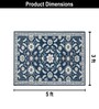 Floral Border Printed Polyester 3 X 5 Feet Machine Made Carpet