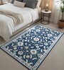 Floral Border Printed Polyester 3 X 5 Feet Machine Made Carpet