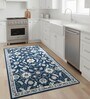 Floral Border Printed Polyester 3 X 5 Feet Machine Made Carpet