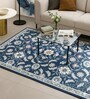 Floral Border Printed Polyester 3 X 5 Feet Machine Made Carpet