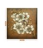 Floral White & Brown Synthetic Wood Framed Oil Painting