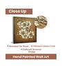 Floral White & Brown Synthetic Wood Framed Oil Painting