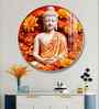 Floral Buddha Acrylic Round Wall Art