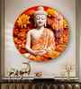 Floral Buddha Acrylic Round Wall Art