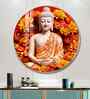 Floral Buddha Acrylic Round Wall Art