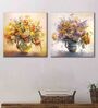 Floral Bunch Multicolour Synthetic Wood Framed Canvas Art Print