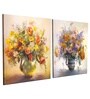Floral Bunch Multicolour Synthetic Wood Framed Canvas Art Print