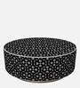 Floral Bone Inlay Coffee Table in Black Finish