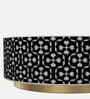 Floral Bone Inlay Coffee Table in Black Finish