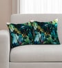 Green Floral Cotton 16 x 16 Inches Cushion Covers (Set of 2)