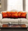 Orange Traditional Cotton 16 x 16 Inches Cushion Covers (Set of 5)