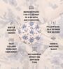 Blue Floral Cotton Queen Double Size Bed Sheet With 2 Pillow Covers
