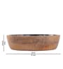 Floral Decal Design 1000ml Solid Wood Serving Bowl