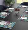 Floral (18x13) Multicolor Satin (Set of 6) Placemat