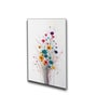 Floral Set of 4 Canvas Wall Painting Black Frame