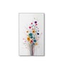 Floral Set of 4 Canvas Wall Painting Black Frame