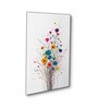 Floral Set of 4 Canvas Wall Painting Black Frame