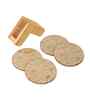 Floral Elegance Resin Coaster Set with Holder (Set of 4)