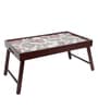 Floral Fantasy  Brown MDF Bed Tray