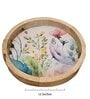 Floral Fantasy: Handcrafted Wooden Serving Tray