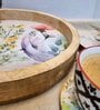 Floral Fantasy: Handcrafted Wooden Serving Tray