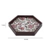 Floral Fantasy  Hexagon   Brown MDF Multipurpose Serving Tray