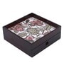 Floral Fantasy Brown MDF Wood Cutlery Holder