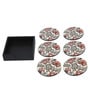 Floral Fantasy Cream MDF (Set of 6 ) Table Coasters