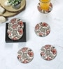 Floral Fantasy Cream MDF (Set of 6 ) Table Coasters