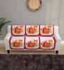 Floral Floral Polyester 5 Seater Sofa Cover