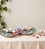 Floral Folk Art Ceramic Plates Sets of 2 dinnerware Sets Plates