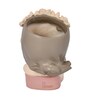 Floral Girl Head Pink Resin Figurine