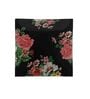 Floral Glossy 7 Pcs Black & Red Glass Dinnerware Set