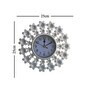Floral Silver Plastic Wall Clock
