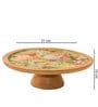Floral Green  Mango Wood Cake Stand