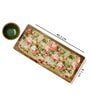 Floral Green Mango Wood Appetizer Platter with Dip Bowl