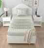 Floral Green Spring Glory Cotton186 TC Single Bedsheet With 1 Pillow Cover
