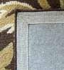 Brown Floral Wool 3 ft x 5 ft Hand Tufted Carpet