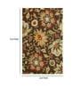 Brown Floral Wool 3 ft x 5 ft Hand Tufted Carpet
