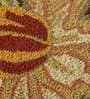 Brown Floral Wool 3 ft x 5 ft Hand Tufted Carpet