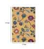 Yellow Floral Wool And Viscose 5 ft x 7 ft Hand Tufted Carpet
