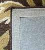 Brown Floral Wool 5 ft x 7 ft Hand Tufted Carpet