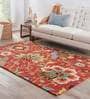 Floral Pattern Wool Hand Tufted 8 x 10 Feet Carpet