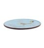 Floral Humming 8.3 Inch Blue Metal Dinner Plate